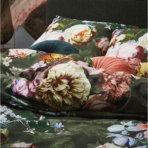 Essenza dark green duvet cover queen